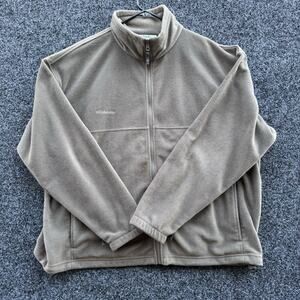 Columbia Tan Sherpa Zip Up Jacket Mens XXL Soft Fleece